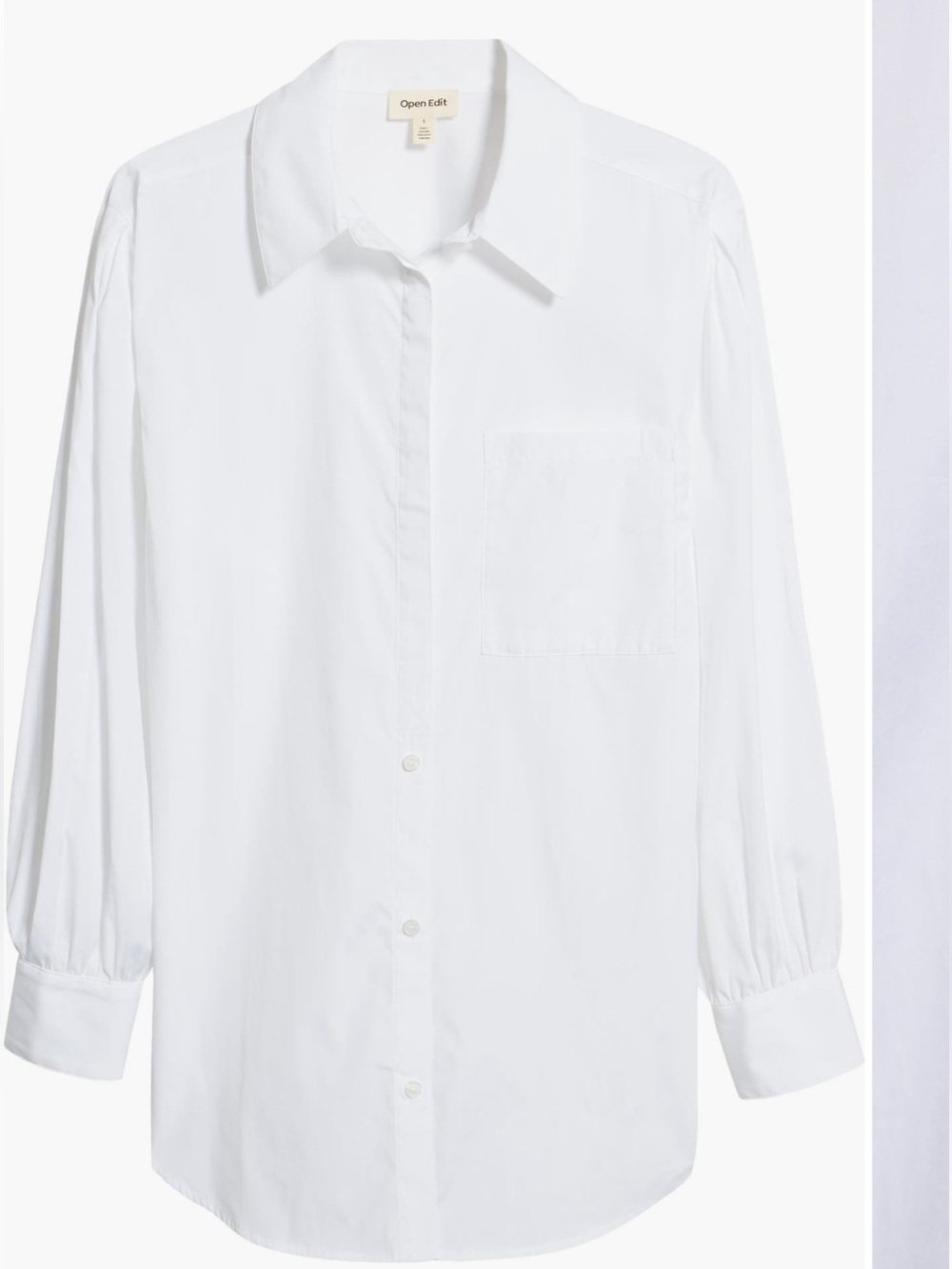 White Long-Sleeve Classic Button-Up Shirt